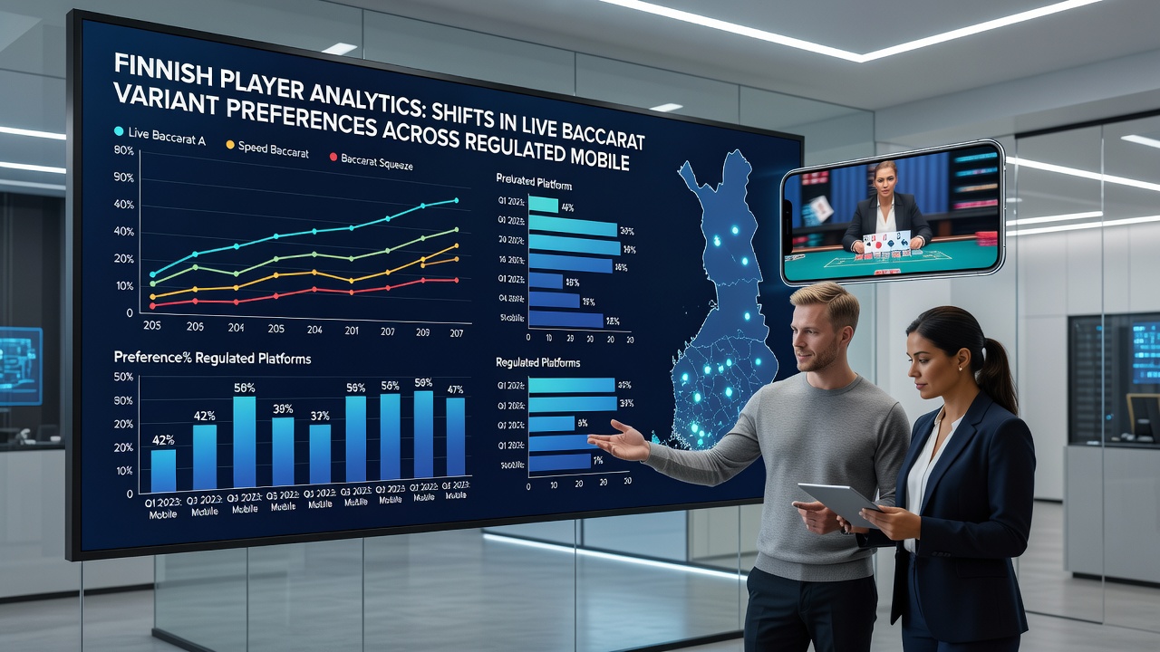 Mobile screen capture of live baccarat speed variant interface used by Finnish players